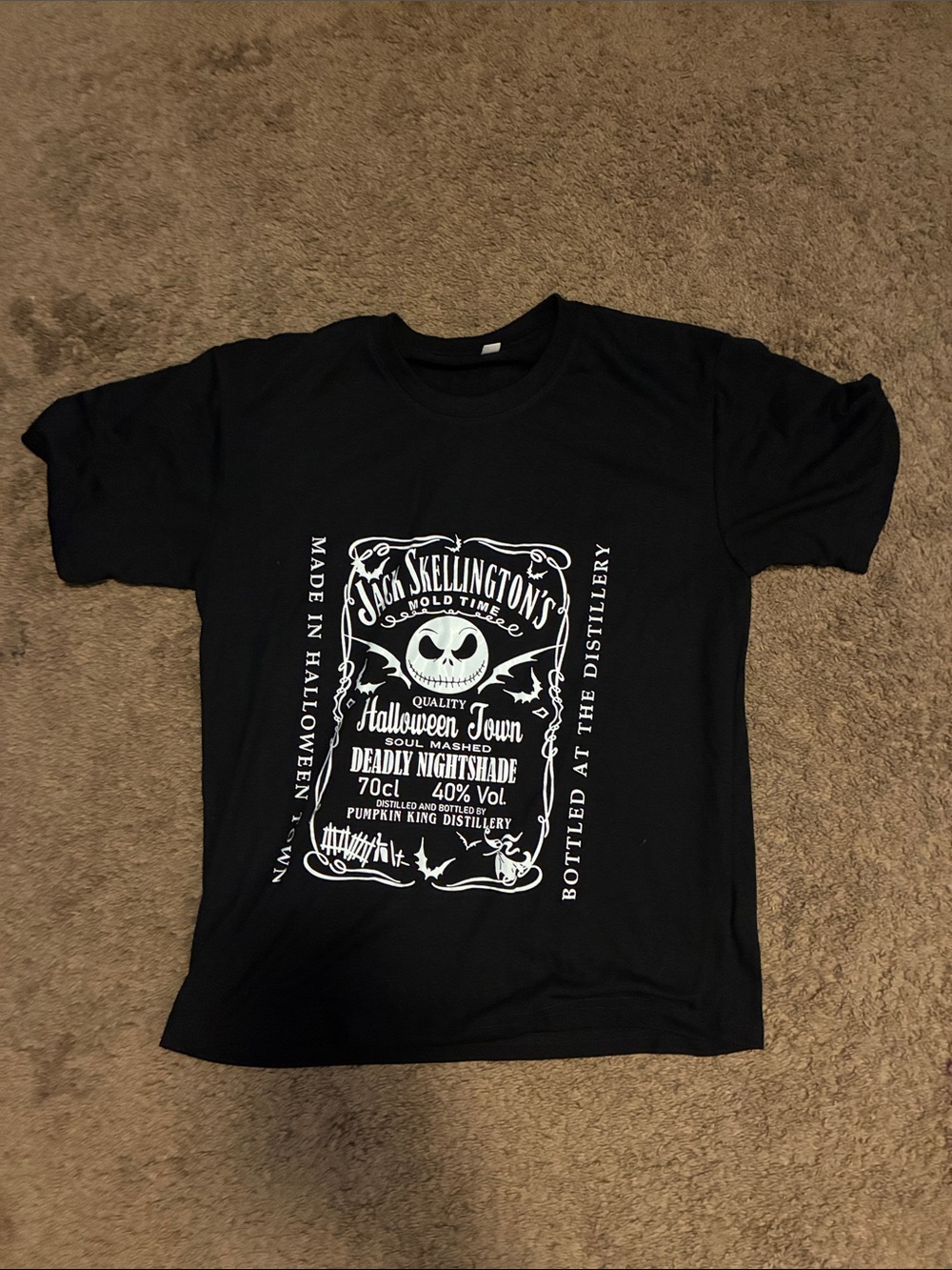 Hot Topic Black Jack Skellington Graphic Tee